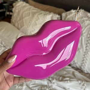 Hot Pink Lip-Shaped Clutch